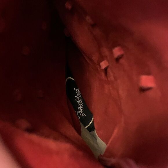 Vintage Red Suede Leather Tassel Boots - Picture 6 of 7